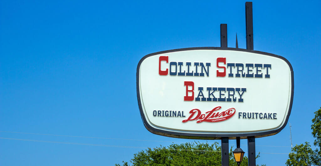 Iconic Collin Street Bakery Street Sign
