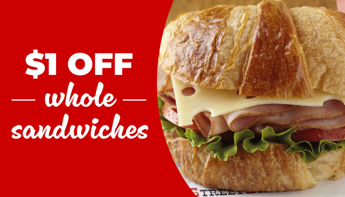 $1 OFF Whole Sandwiches